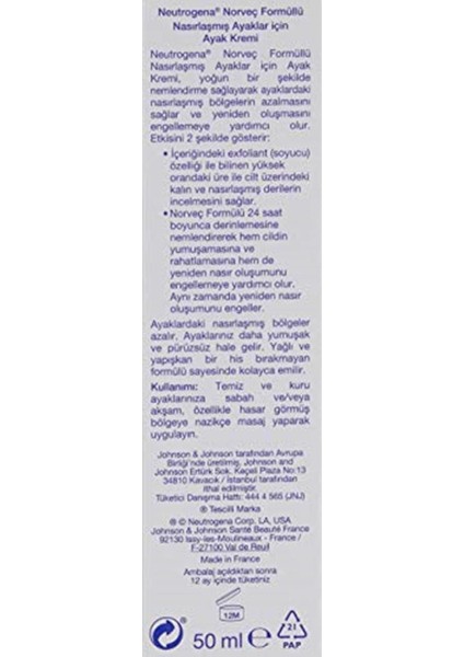 Norveç Formülü Nasırlaşmış Ayaklar Için Ayak Kremi 50 ml