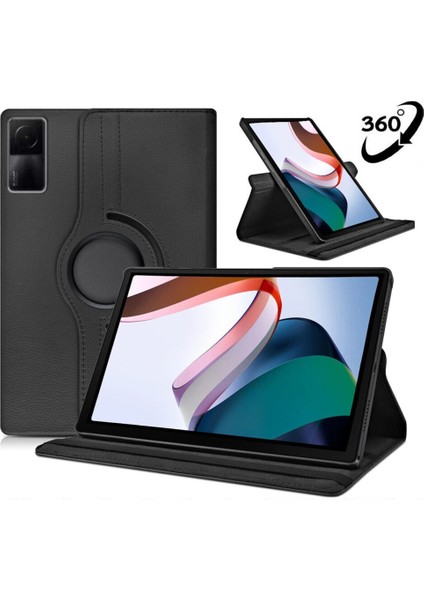 Xiaomi Redmi Pad 4 GB 6gb 10.6" Tablet Kılıf Kapaklı 360 Derece Dönen Tam Koruyucu Standlı Zırh Kılıf Ekran Koruyucu ve Kalem Set