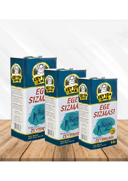 Zeytin Ana Ege Sızması Zeytinyağı Avantaj Paket 3X5LT Toplam 15 Lt