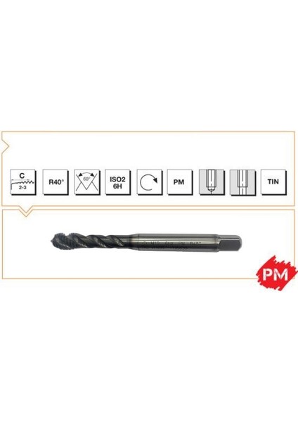 Pm Star DIN371/C 40º M.klz M6 (6h)Venüs