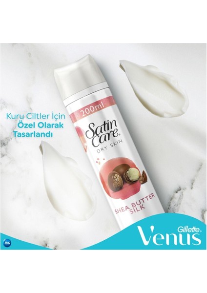 Satin Care Tıraş Jeli Kuru Ciltler 200 Ml X 2 Adet