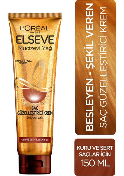 2'Li Mucizevi Yağ Saç Güzelleştirici Krem 150 Ml-Kuru Ve Sert Saçlar