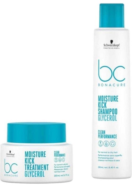 Bc Clean Kuru Saçlar Için Nem Yükleme Şampuanı 250ml, Nem Yükleme Maskesi 200 Ml