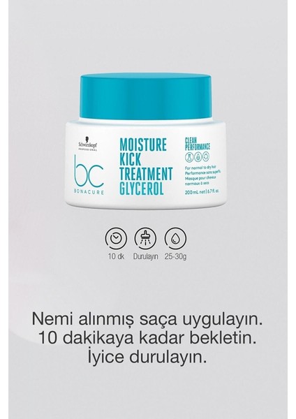 Bc Clean Kuru Saçlar Için Nem Yükleme Şampuanı 250ml, Nem Yükleme Maskesi 200 Ml