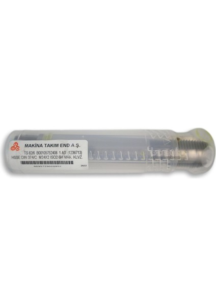 M24X2 İnce Diş Makina Kılavuzu Düz Hsse Dın 374/C