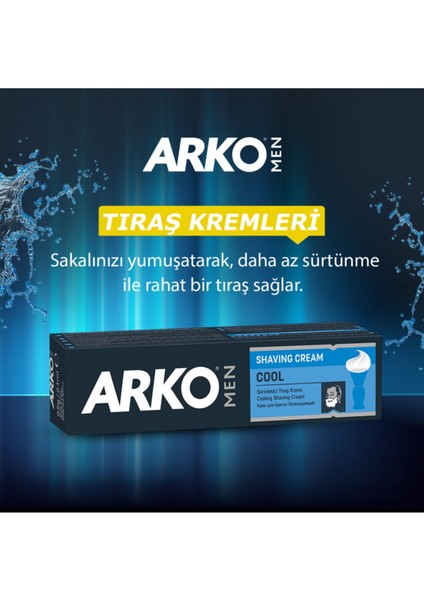 Arko Men Cool Tıraş Kremi 100 Ml X 4 Adet