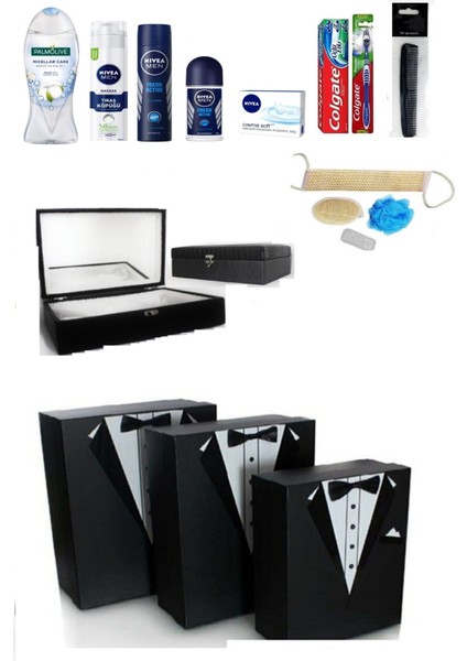 Damat Söz Nişan Ceyız Sandıgı Bohca Seti - 3lü Kutu