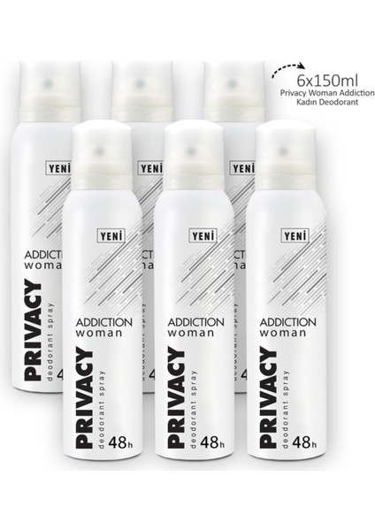 Woman Addiction Kadın Deodorant 6X150ML fiyatları