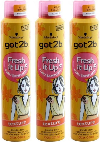 Fresh It Up Texture Kuru Şampuan 200 ml x 3 Adet