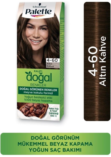 Kalıcı Doğal Renkler 4-60 Açık Çikolata Kahve