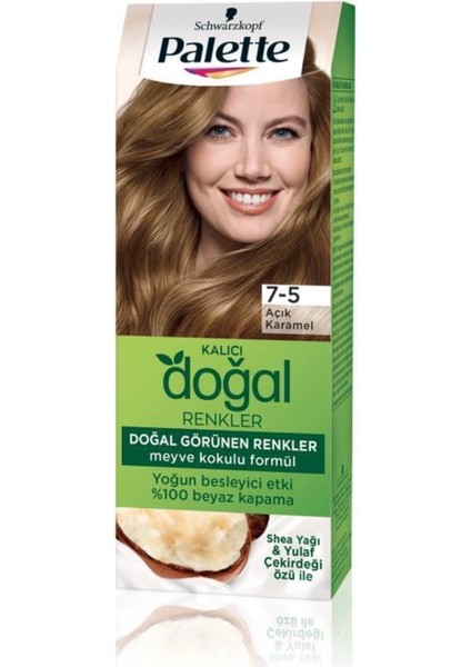 Kalıcı Doğal Renkler 7-5 Açık Karamel Boya fiyatları