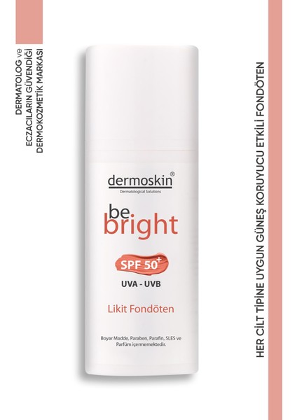 Be Bright SPF50+ Likit Fondöten Medium 33 ml