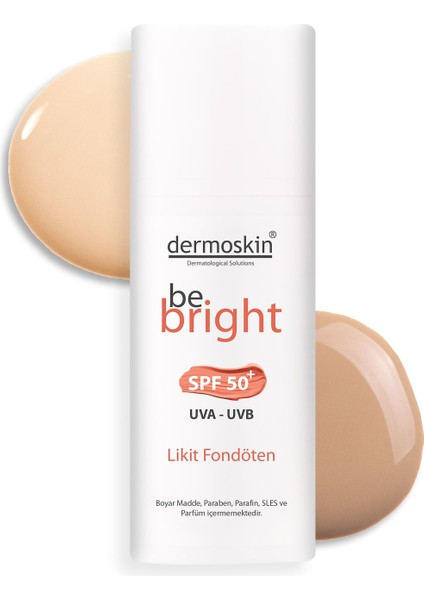 Be Bright SPF50+ Likit Fondöten Medium 33 ml modelleri