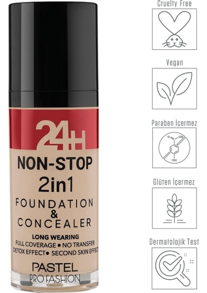 24H Non-Stop 2ın1 Fondöten & Concealer 603