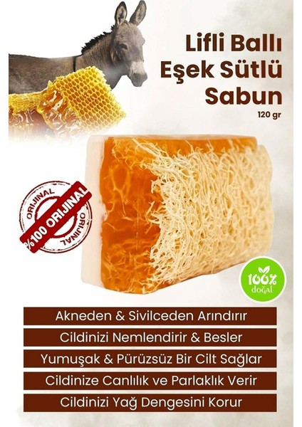 El Yapımı Doğal Kabak Lifli Eşek Sütü Ballı Sabun 4 Adet Ekonomik Set Seonland 4'Lü fiyatları