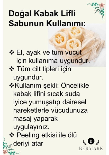 El Yapımı Doğal Kabak Lifli Eşek Sütü Ballı Sabun 4 Adet Ekonomik Set Seonland 4'Lü indirimleri