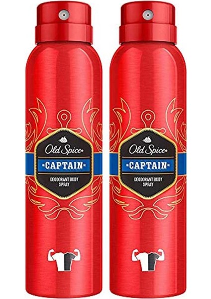 Captain Sprey Deodorant 2X150 ml