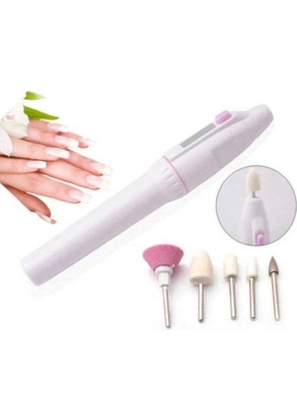 Manikür Pedikür Cihazı, Taşınabilir, Pilli, 5 Başlıklı Manikür Pedikür Cihazı