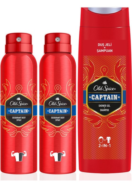 400ML Duş J+150ML Sprey Deox2 Captain