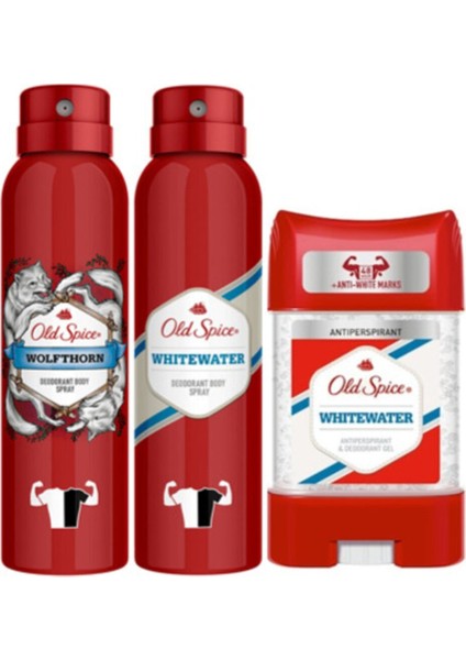 Set - Wolfthorn Deodorant 150 ml + Whitewater Deodorant 150M + Whitewater Clear Jel 70 ml