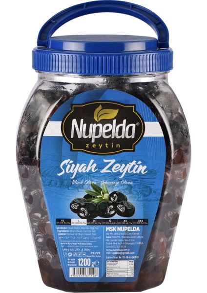 L Ebat Siyah Zeytin 1,2 kg