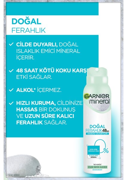 Mineral Doğal Ferahlık Kadın Sprey Deodorant 3600542038157 modelleri