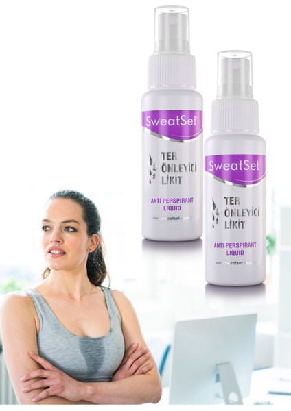 Sweat Set Sweatset Ter Önleyici 2'li Set El, Ayak, Yüz, Koltuk Altı Terleme Önleyici Sprey Tere Çöz fiyatları