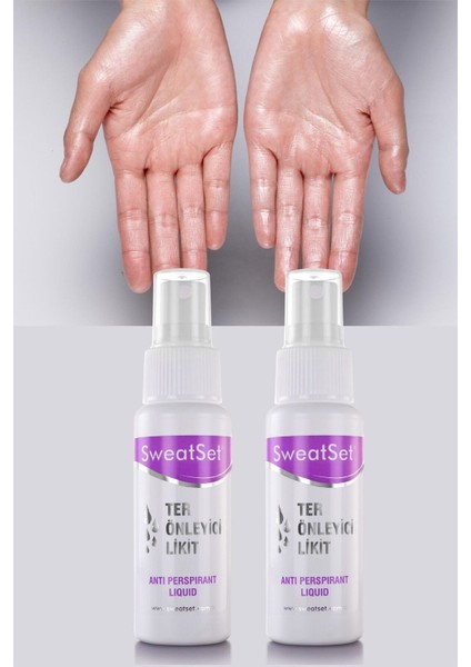 Sweat Set Sweatset Ter Önleyici 2'li Set El, Ayak, Yüz, Koltuk Altı Terleme Önleyici Sprey Tere Çöz modelleri