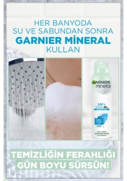 2'li Mineral Saf ve Temiz Sprey Kadın Deodorant Seti