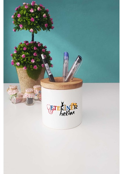 Veteriner Hekim Kupa Bardak Beyaz ve Kalemlik modelleri