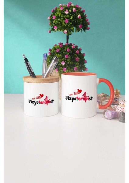 En Tatlı Fizyoterapist Turuncu Kupa Bardak Kalemlik