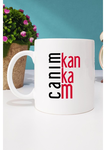 Kankaya Hediye Canım Kankam Kupa Bardak Beyaz ve Kalemlik fiyatları
