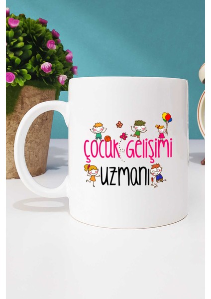 Çocuk Gelişimi Uzmanı Hediye Kupa Bardak Beyaz ve Kalemlik fiyatları