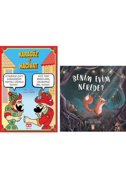 Karagöz ile Hacivat Son Sürüm / Benim Evim Nerede? (Ciltli) (2 Kitap Set)
