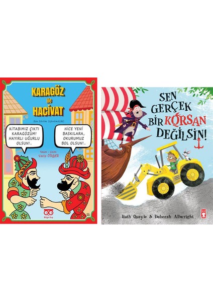 Karagöz ile Hacivat Son Sürüm / Sen Gerçek Bir Korsan Değilsin! (2 Kitap Set)