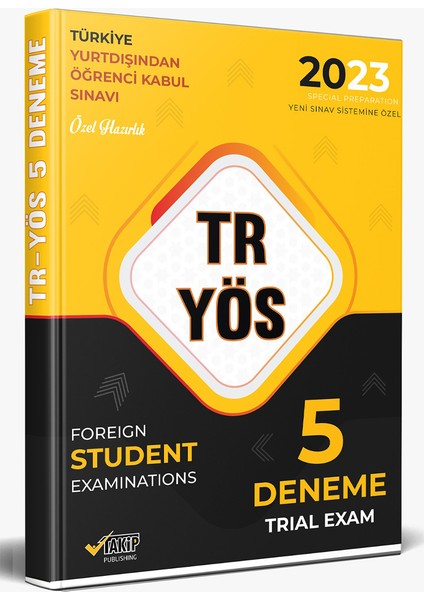 Tr-YÖS Denemesi 5 Farklı Deneme Seti (Ciltli)