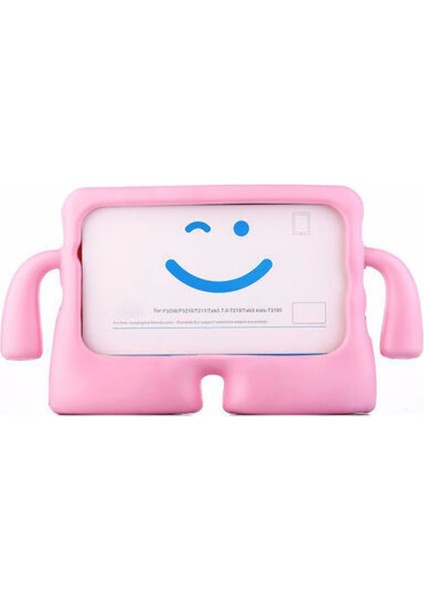 Samsung Galaxy Tab A7 Lite T220 / T225 Kılıf Yumuşak Dokulu Standlı Silikon Kids Çocuk Kılıfı