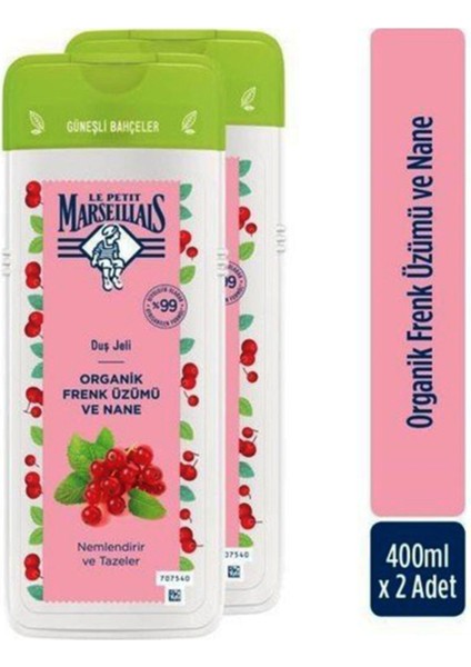Le Petıt Marseıllaıs Organık Frenk Üzümü-Nane Duş Jelı 400ml