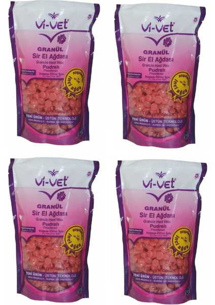 Vi Vet Vivet Soyulabilir Pudralı Granül Boncuk Ağda 4 Adet