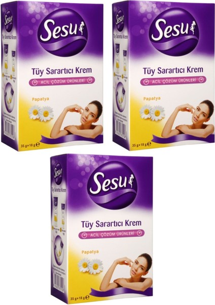 Tüy Sarartıcı Krem 35gr+18gr 3 Adet