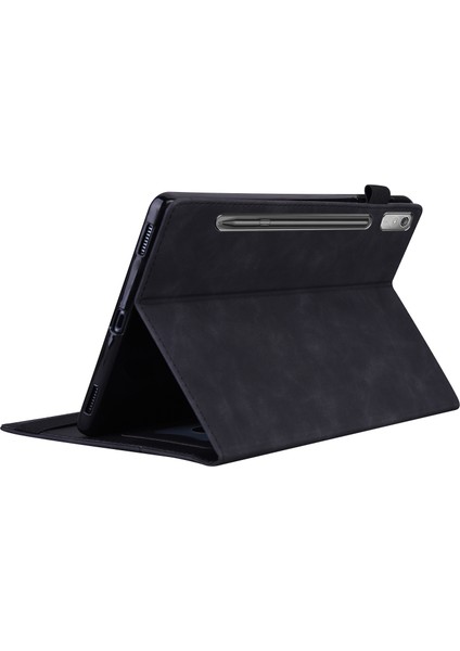 Lenovo Pad Pro 2022 / Tab Için P11 Pro Gen 2 Görüntüleme Stand Stand Folio Tablet Kapak Pu Deri Deri Cüzdan Elastik Bant Koruyucu Kılıf Kalem Tutucu (Yurt Dışından)