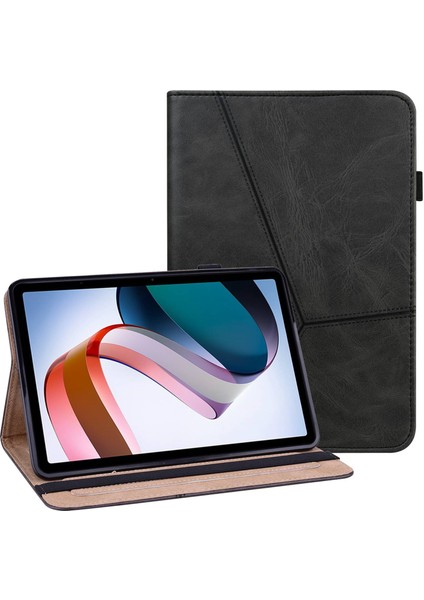 Xiaomi Için Redmi Pad Pu Deri Elastik Bant Koruyucu Kılıf Kart Yuvaları Çok Açılı Stand Çizgisi Baskılı Tablet Kapak Kalem Tutucusu (Yurt Dışından)