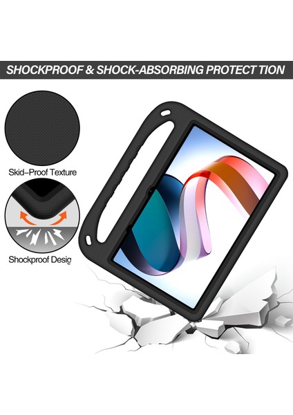 Xfashion Xiaomi Redmi Pad Için Bırak-Kötü Eva Tablet Kılıf Katlanabilir Kickstand Taşınabilir El Koruyucu Kapak (Yurt Dışından)