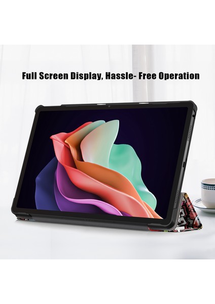 Lenovo Sekmesi Için P11 Gen 2 Desen Baskı Pu Deri Koruyucu Kapak Trifold Stand Otomatik Uyanma / Uyku Ile Akıllı Tablet Kılıfı (Yurt Dışından)