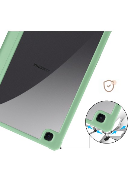 Samsung Galaxy Tab S6 Lite / Tab S6 Lite (2022) Pu Deri Üçlü Stand Kapağı Yumuşak Tpu Şeffaf Akrilik Arka Tablet Kılıfı Otomatik Uyanma / Uyku (Yurt Dışından)