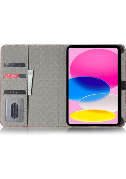 Ipad 10.9 (2022) Pu Deri + Pc Kılıfı Ayarlanabilir Stand Cüzdan Timsah Önleyici Tablet Kapak (Yurt Dışından)