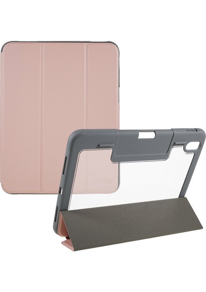 Mutural Hard Pc Tpu Deri Kılıf Ipad 10.9 (2022) Şok Geçirmez Folio Flip Kapak Üç Katlı Stand Ile Çizim Önleyici Tablet Kutusu (Yurt Dışından)