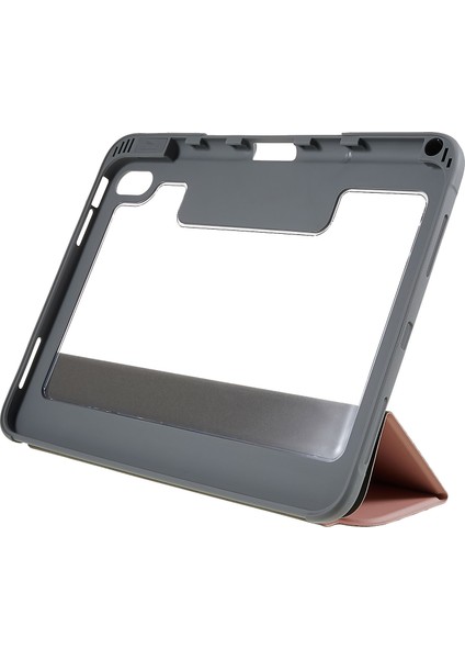 Mutural Hard Pc Tpu Deri Kılıf Ipad 10.9 (2022) Şok Geçirmez Folio Flip Kapak Üç Katlı Stand Ile Çizim Önleyici Tablet Kutusu (Yurt Dışından)
