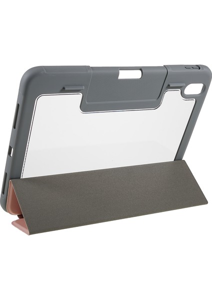 Mutural Hard Pc Tpu Deri Kılıf Ipad 10.9 (2022) Şok Geçirmez Folio Flip Kapak Üç Katlı Stand Ile Çizim Önleyici Tablet Kutusu (Yurt Dışından)