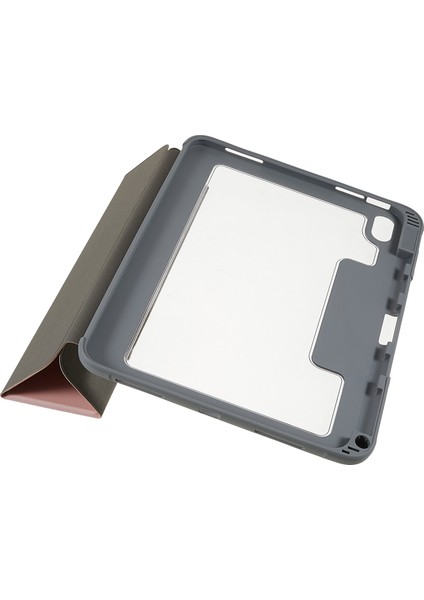Mutural Hard Pc Tpu Deri Kılıf Ipad 10.9 (2022) Şok Geçirmez Folio Flip Kapak Üç Katlı Stand Ile Çizim Önleyici Tablet Kutusu (Yurt Dışından)